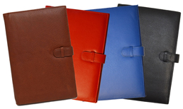 Black, Blue, Red, British Tan Personalized Journals 